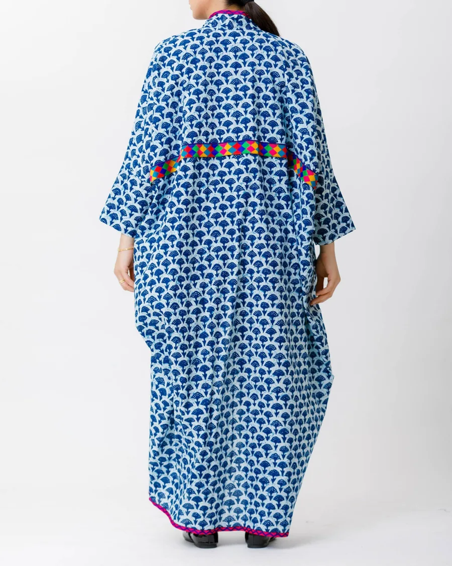 Bloom Print – Printed Cotton Abaya - Image 4
