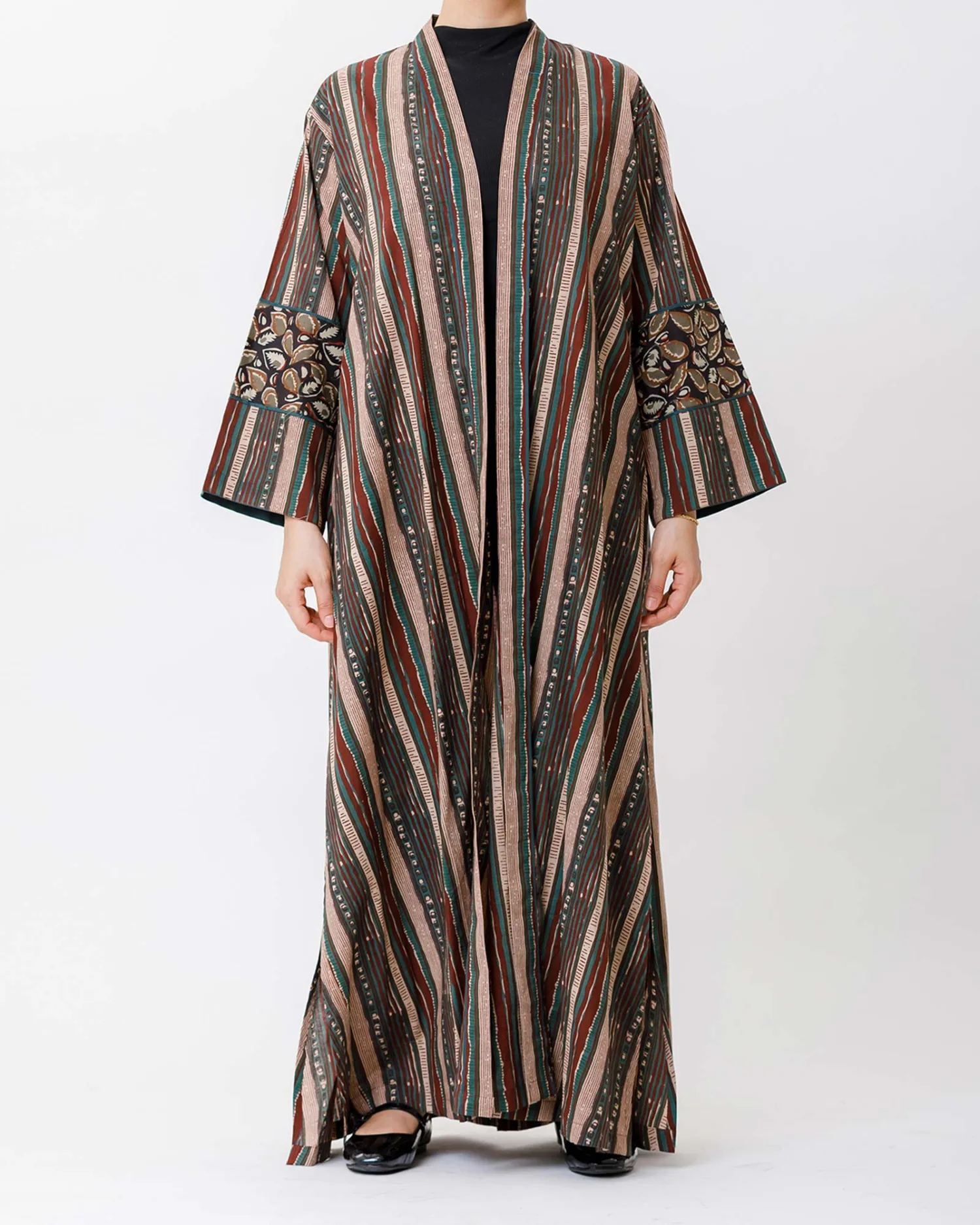 Annie - Striped Cotton Abaya - Image 1