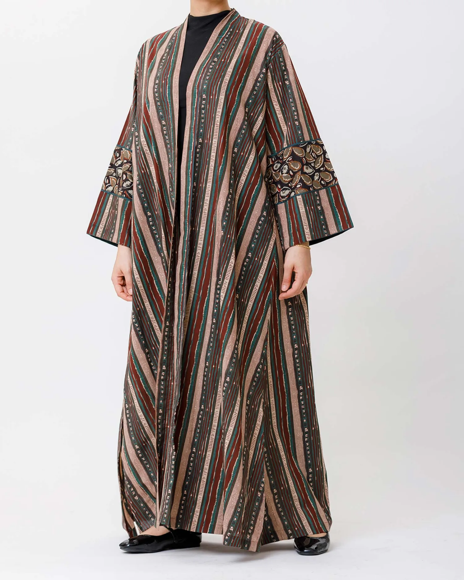 Annie - Striped Cotton Abaya - Image 4