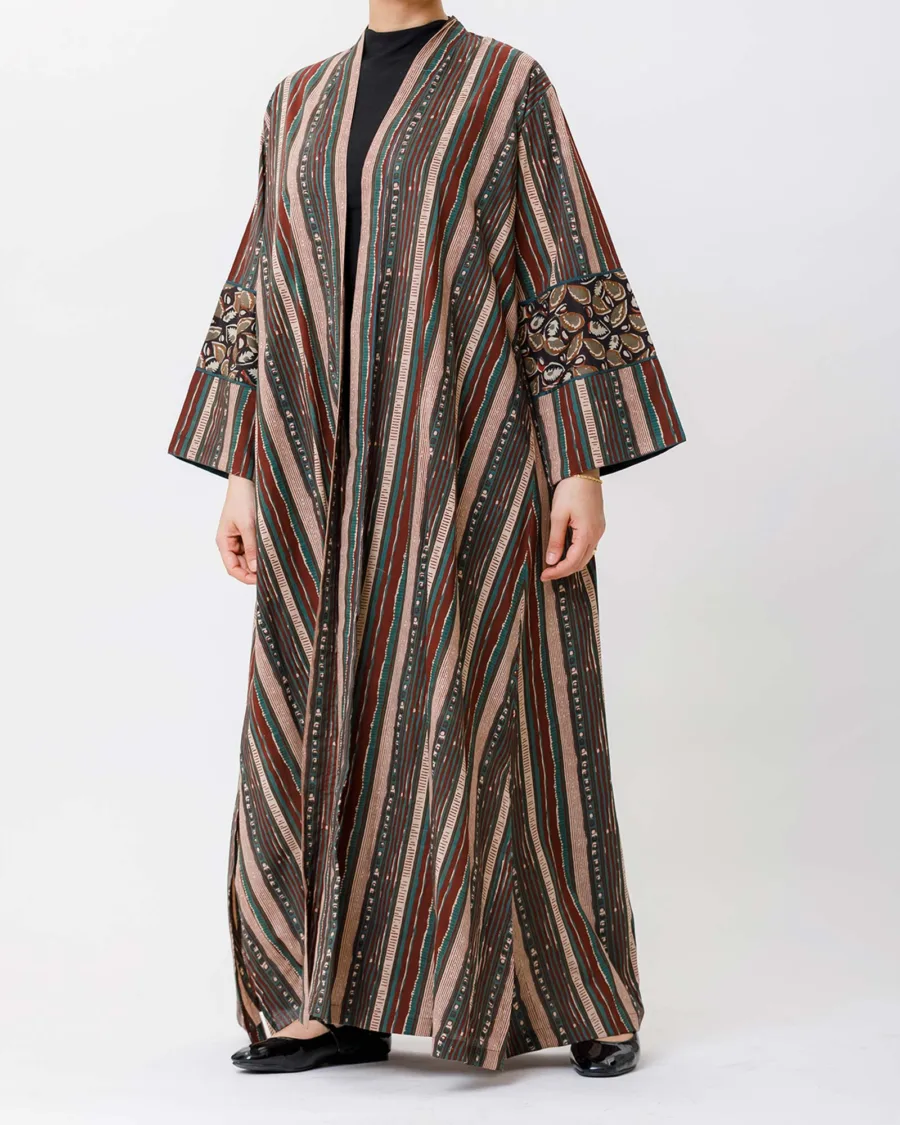 Annie - Striped Cotton Abaya - Image 4