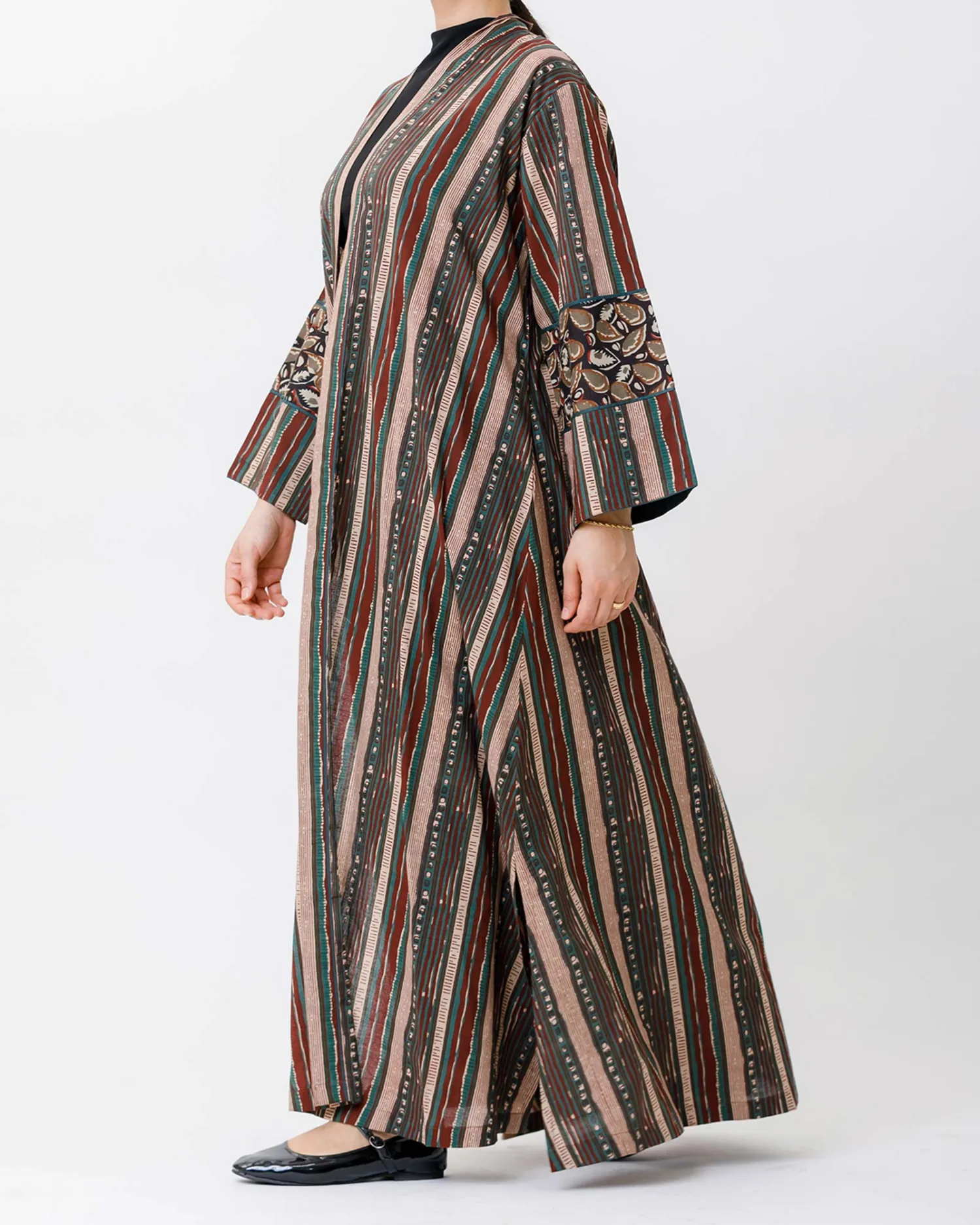 Annie - Striped Cotton Abaya - Image 5