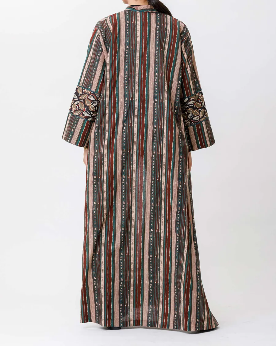 Annie - Striped Cotton Abaya - Image 6