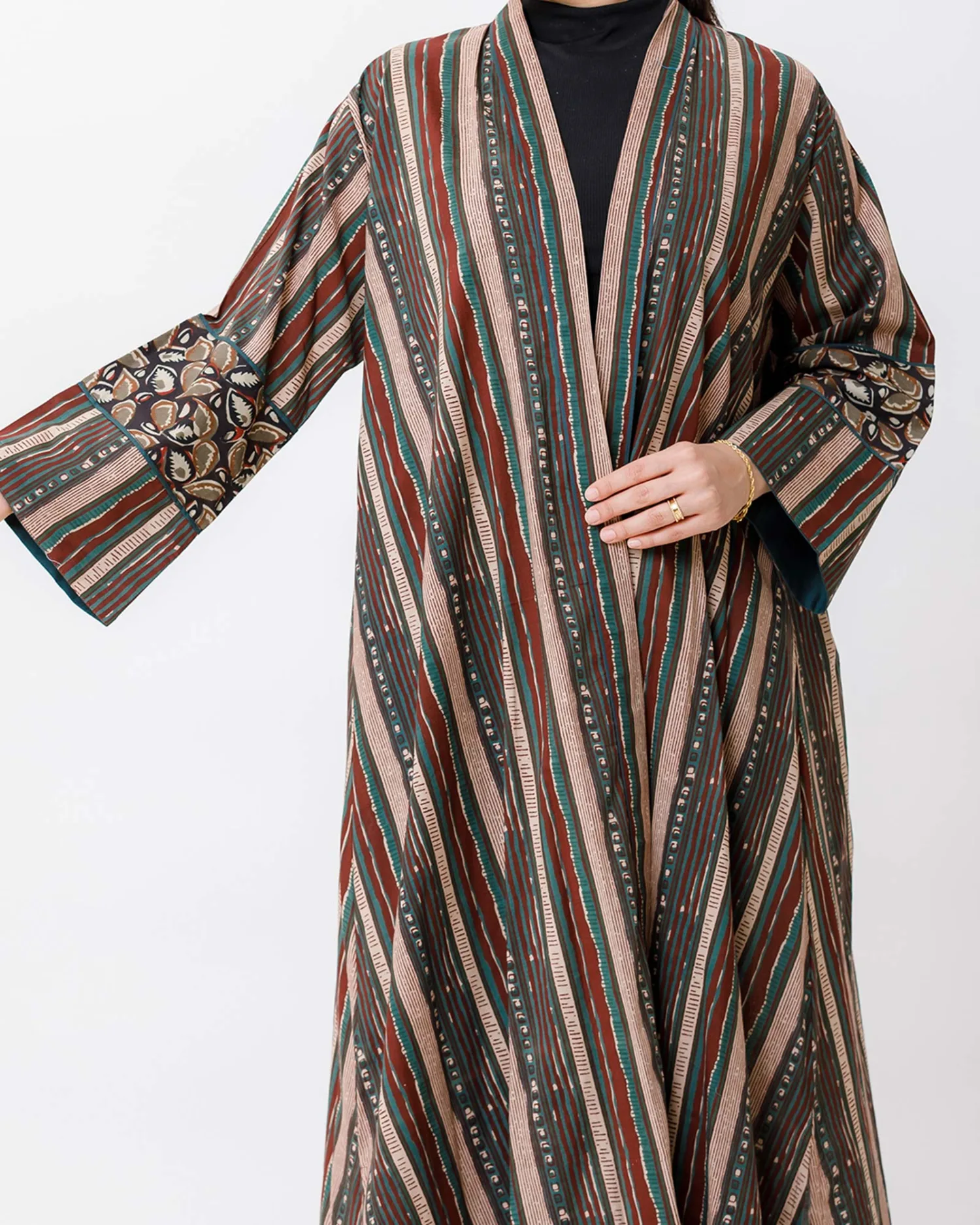 Annie - Striped Cotton Abaya - Image 3