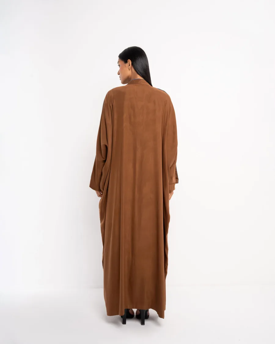 Mira – Washed Silk Bisht Kaftan Abaya - Image 6