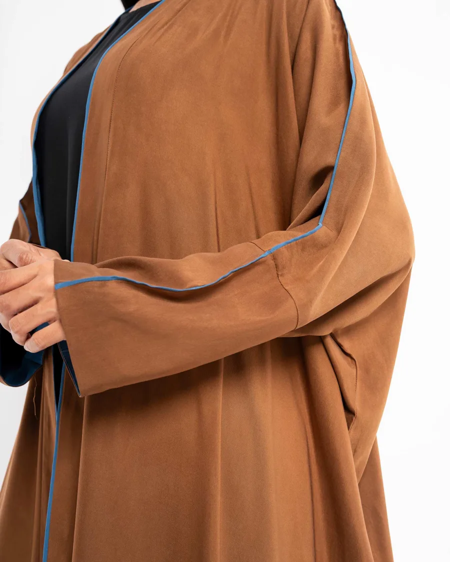 Mira – Washed Silk Bisht Kaftan Abaya - Image 3